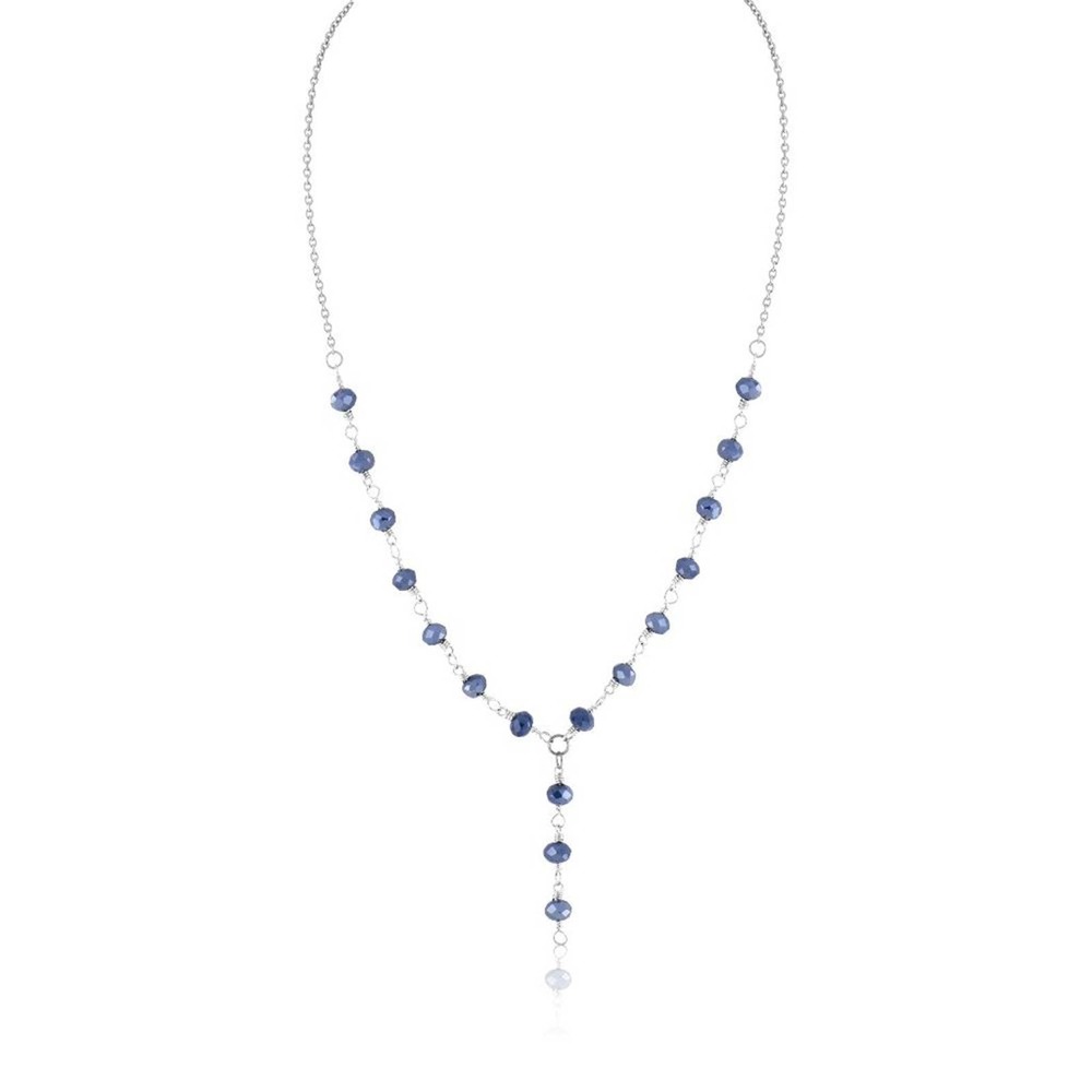 Necklace Blue Rondelle Rosary